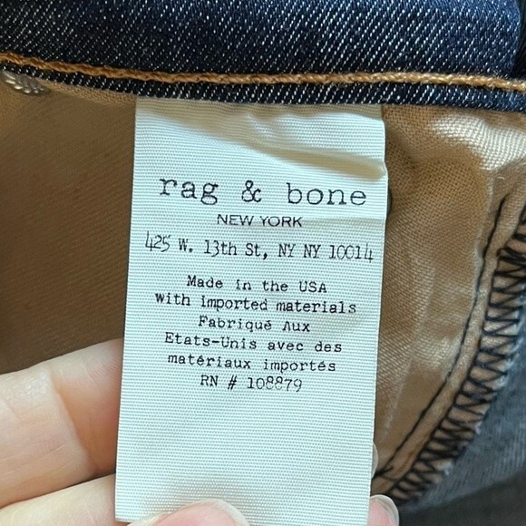 Rag & Bone High Rise Ankle Skinny Jeans Mad River Tuxedo 27 - Picture 14 of 14